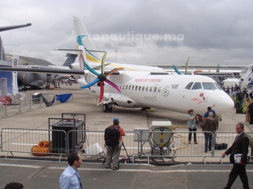 Le nouveau ATR 72-600 de Royal Air Maroc exposé sur le tarmac du Bourget