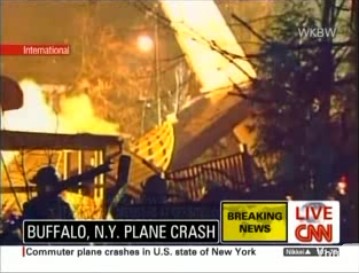 Crash d'un Bombardier Q400 sur une maison dans l'Etat de New York