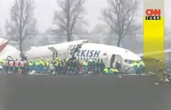 Un avion de la Turkish Airlines s'ecrase à Amsterdam