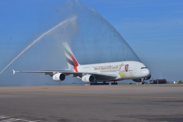 L'A380 d’Emirates 'Year of Zayed' atterrit au Maroc pour célébrer la journée nationale des Emirats Arabes Unis 