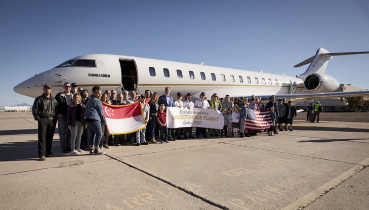 Bombardier: Global 7500 établit un record de vitesse sur un record de distance Bombardier: Global 7500 établit un record de vitesse sur un record de distance