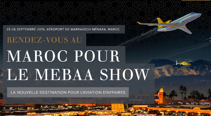 Marrakech accueille MEBAA show Morocco, le salon de l'aviation d'affaires les 25 et 26 septembre 