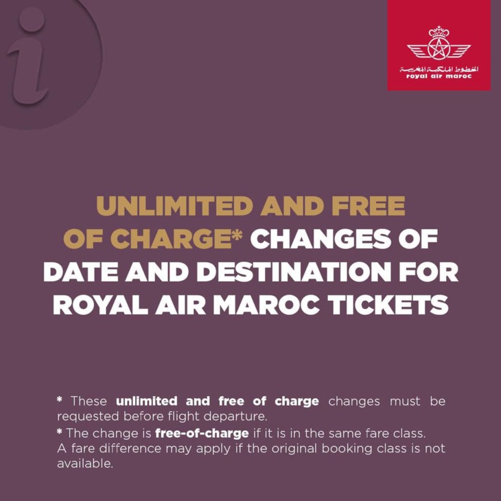 Royal Air Maroc annonce un maximum de flexibilité sur ses billets Royal Air Maroc annonce un maximum de flexibilité sur ses billets