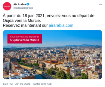 Air Arabia Maroc reprend ses vols entre le Maroc et l’Europe à partir du 17 juin Air Arabia Maroc reprend ses vols entre le Maroc et l’Europe à partir du 17 juin