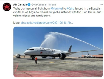 Air Canada relie Montréal et Le Caire sans escale trois fois par semaine Air Canada relie Montréal et Le Caire sans escale trois fois par semaine