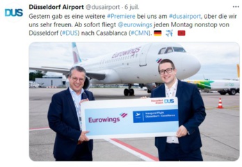 Maroc : EUROWINGS annonce de nouvelles liaisons vers Nador et Marrakech Maroc : EUROWINGS annonce de nouvelles liaisons vers Nador et Marrakech