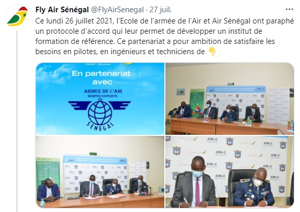 Air Sénégal compte sur l'armée de l'air Sénégalaise pour former ses pilotes et techniciens
