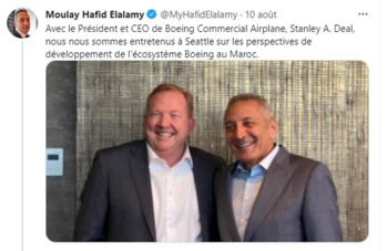 Elalamy aux États-Unis pour promouvoir la plateforme aéronautique Marocaine Elalamy aux États-Unis pour promouvoir la plateforme aéronautique Marocaine