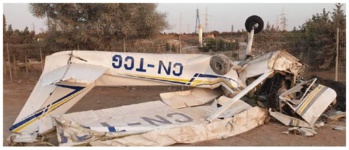 Avion après impact - Ph. BEA Avion après impact - Ph. BEA