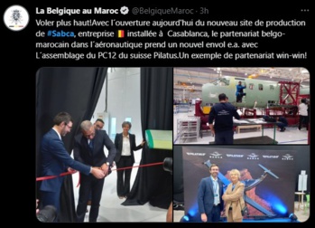 Sabca Maroc expose le premier fuselage et structure d'aile assemblés dans sa nouvelle usine de Casablanca Sabca Maroc expose le premier fuselage et structure d'aile assemblés dans sa nouvelle usine de Casablanca