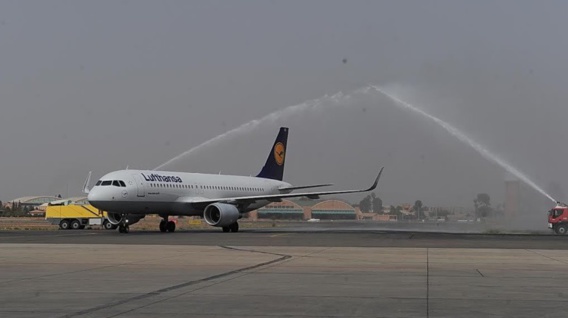 Accueil du premier vol Franfort-Marrakech en Octobre dernier Accueil du premier vol Franfort-Marrakech en Octobre dernier