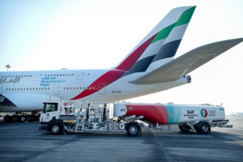 Emirates, première compagnie aérienne au monde à effectuer un vol de démonstration en A380 avec 100% de carburant durable