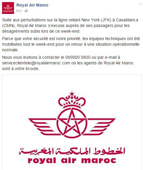Royal Air Maroc: Retard cumulé de 36 heures sur le vol New-York - Casablanca