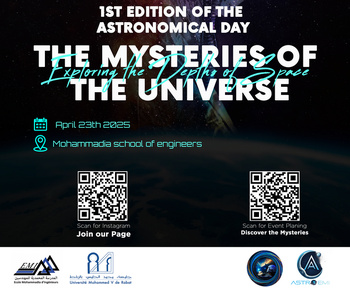 Les Mystères de l'univers : La journée astronomique du club ASTROEMI de l'École Mohammadia d'Ingénieurs Les Mystères de l'univers : La journée astronomique du club ASTROEMI de l'École Mohammadia d'Ingénieurs