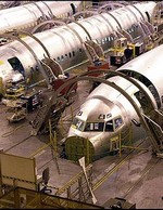 Des 737 dans l'usine de Boeing à Wichita