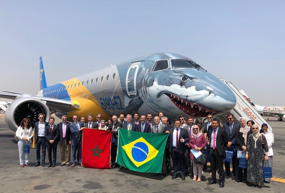 Le nouvel avion E190-E2 d'Embraer accueilli à l'aéroport international Mohammed V