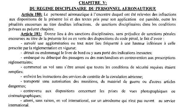 Le Maroc adopte un projet de décret sur le régime disciplinaire du personnel aéronautique