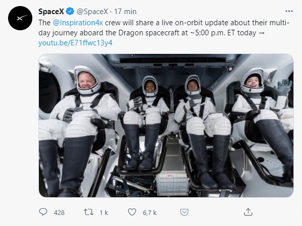 Tout se passe bien pour les astronautes amateurs de SpaceX