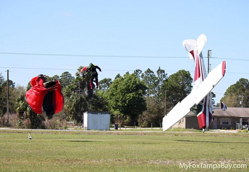 Une collision entre un parachutiste et un avion en Floride donne une incroyable série de photos