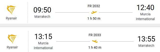Ryanair relie Marrakech à Murcie deux fois par semaine