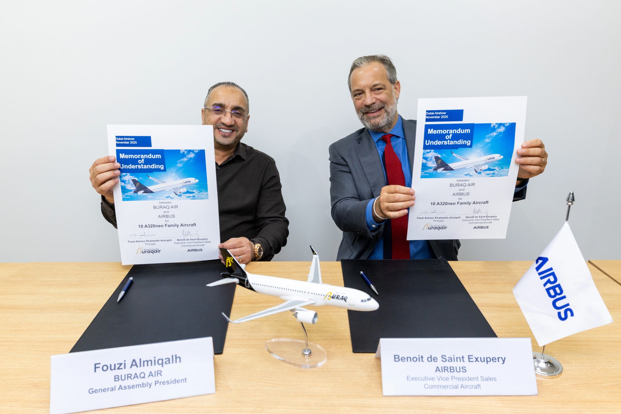 Dubai Airshow 2025 : Buraq Air nouveau devient client d'Airbus avec une commande de dix A320neo