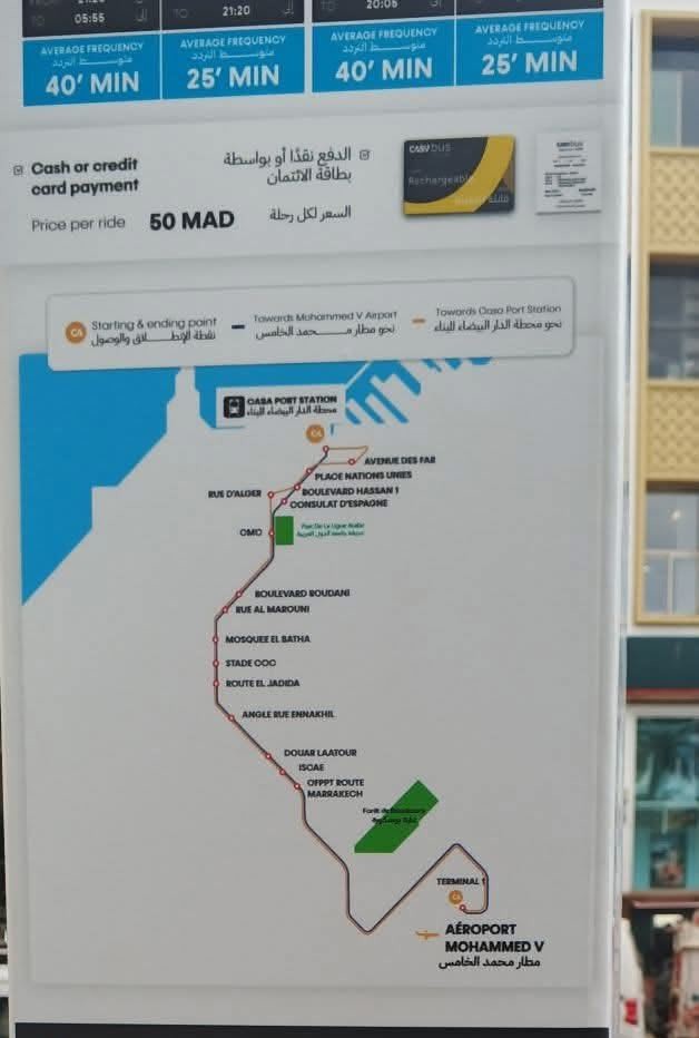 Aérobus : La nouvelle navette directe entre l'aéroport MohammedV et Casa-Port