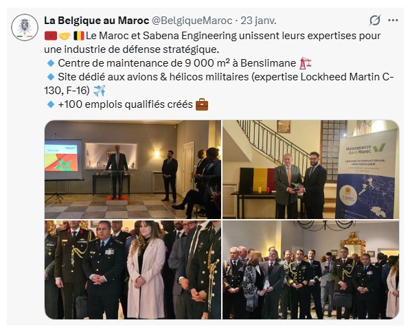 Le Maroc et Sabena Engineering unissent leurs expertises pour une industrie de défense stratégique