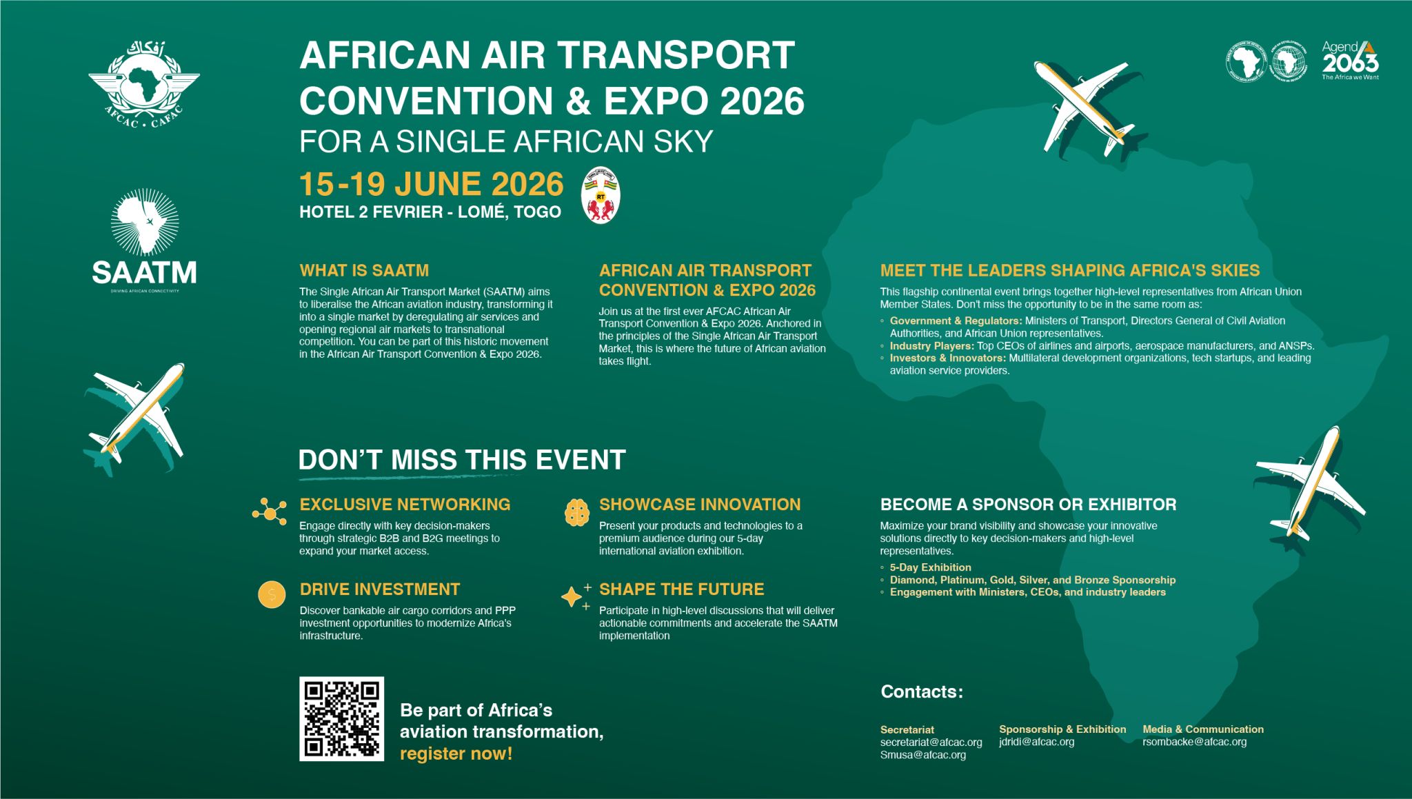 Lomé accueille la Convention et Expo du Transport Aérien Africain 2026