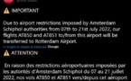 Les vols Royal Air Maroc reliant Casablanca à Amsterdam sont transférés jusqu'au 21 juillet