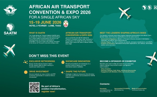 Lomé accueille la Convention et Expo du Transport Aérien Africain 2026