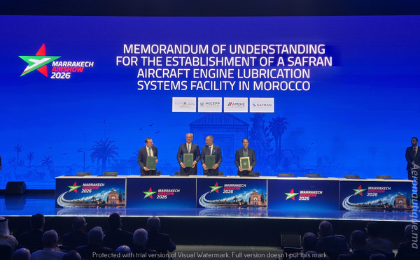 Marrakech Airshow 2026 : Safran Oil Systems signe un protocole d’accord pour un projet de 160 MDH