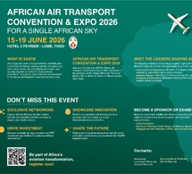 Lomé accueille la Convention et Expo du Transport Aérien Africain 2026