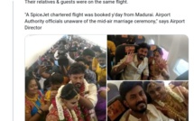 Inde: Un couple loue un avion pour un mariage en vol pour échapper aux restrictions liées au COVID-19